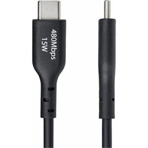 1m USB-A to USB-C Charging Cable Black