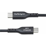 1m USB-A to USB-C Charging Cable Black