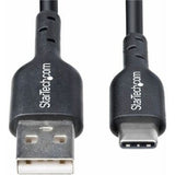 2m USB-A to USB-C Charging Cable Black