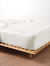 King - 500T Bamboo Cotton Blend Fitted Sheet by Savona - White - SMARTFOX