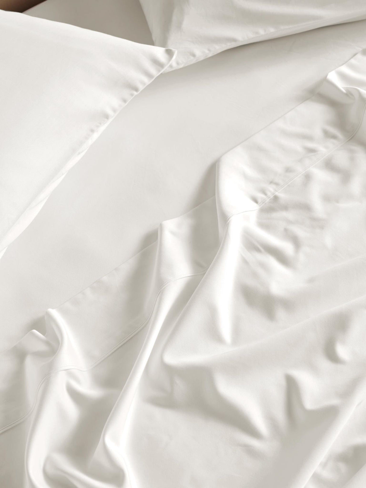 King Single - 500T Bamboo Cotton Blend Fitted Sheet by Savona - White