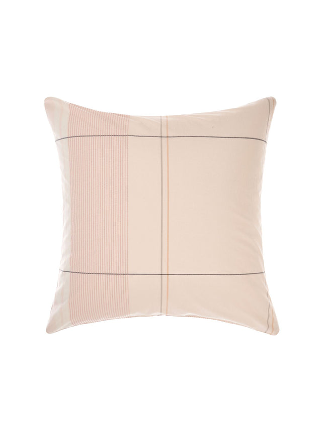 Luxurious Cobain European Pillowcase with peony and stone check pattern, crafted from garment-washed cotton.