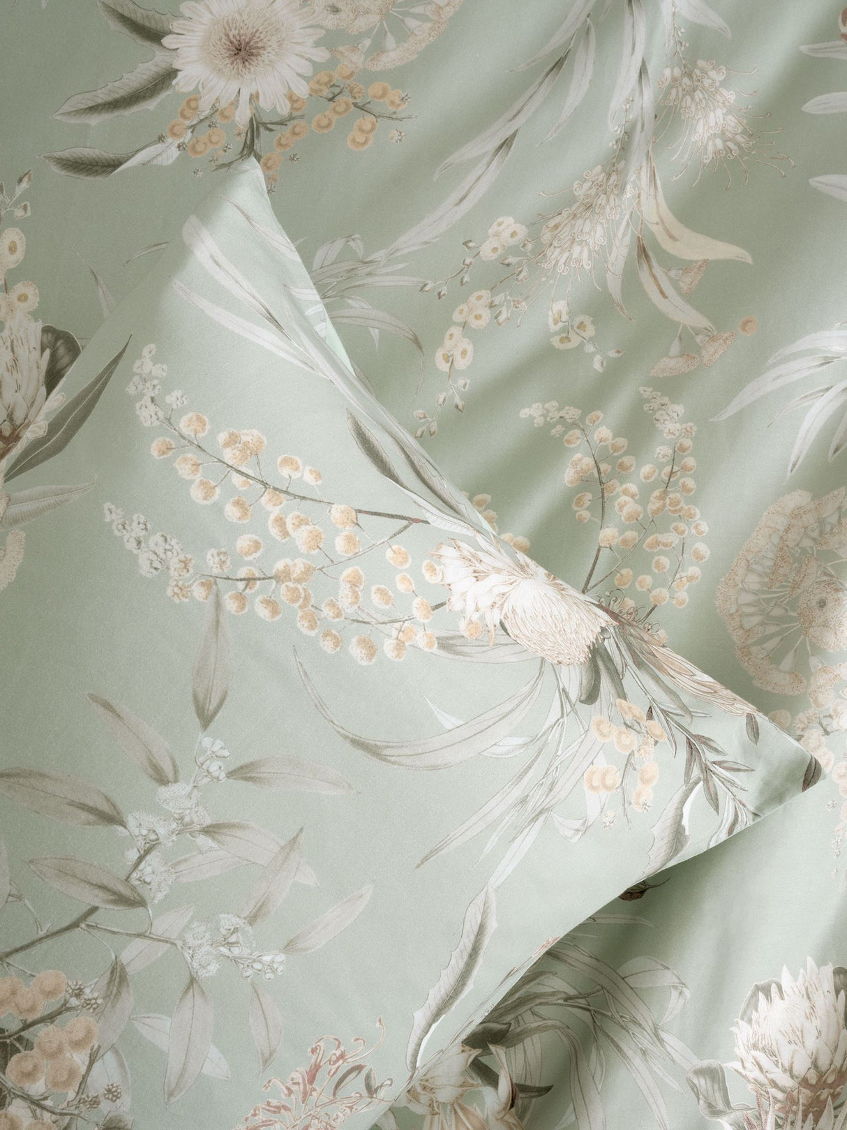 Nella Duvet Cover Set by Savona - King - Sage