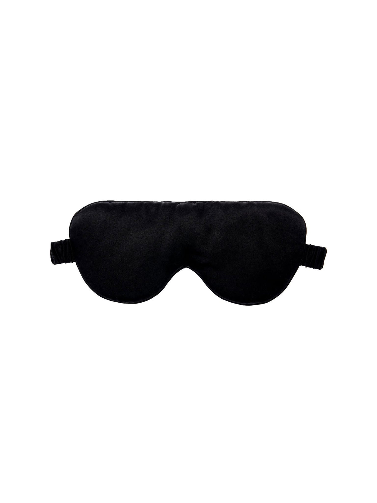 Luxurious black silk sleep mask by Savona, designed for ultimate comfort and light-blocking relaxation.