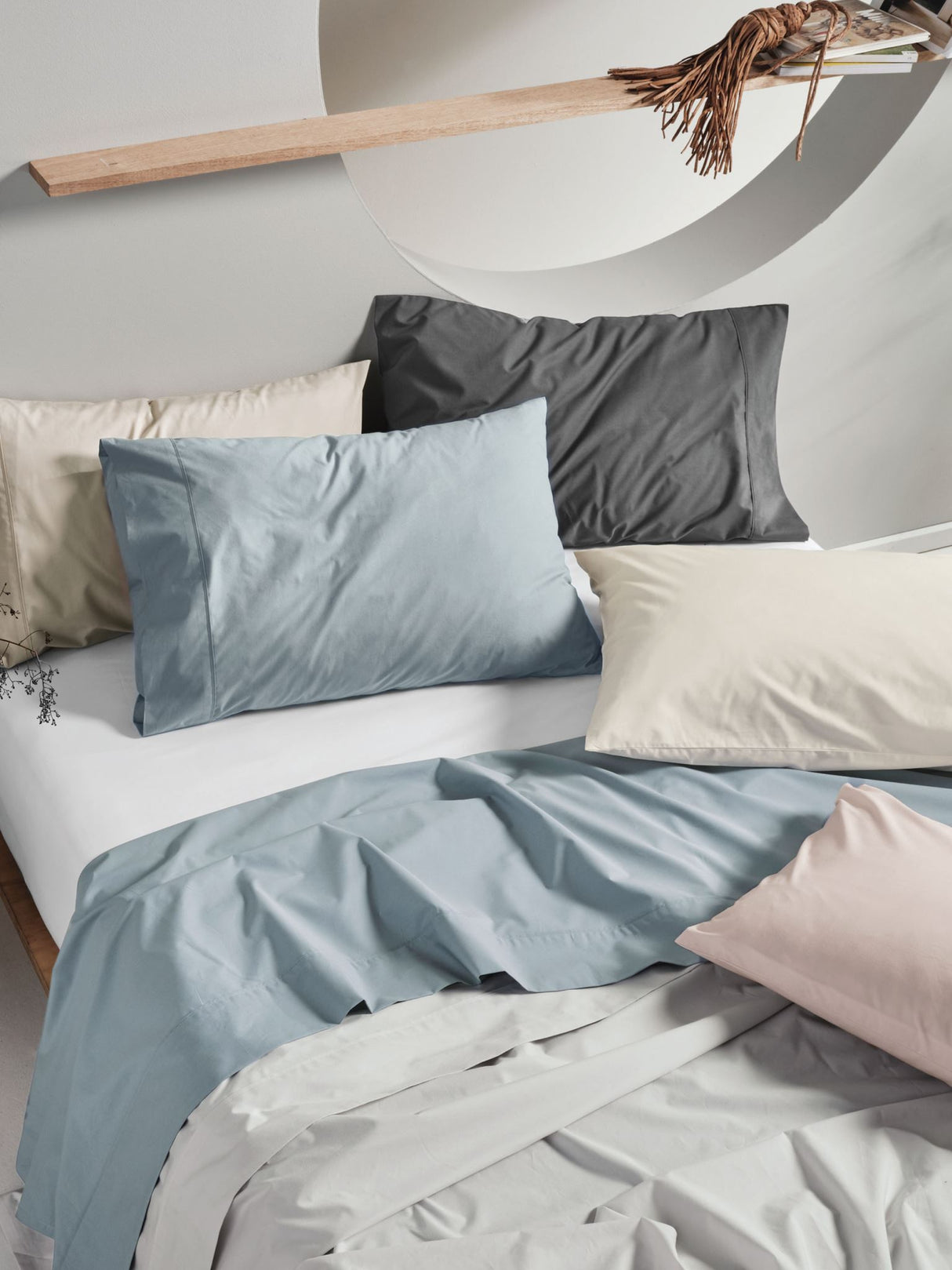 King Single Sheet Set - 300T Cotton by Savona  -  WHITE
