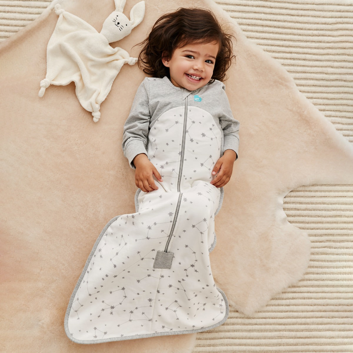 Love to Dream Sleep Bag™ Organic Long Sleeve 1.0 TOG - Stellar White - 18-36m