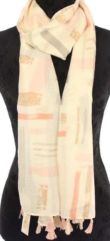 Scarf - Rose Gold Pink Lines