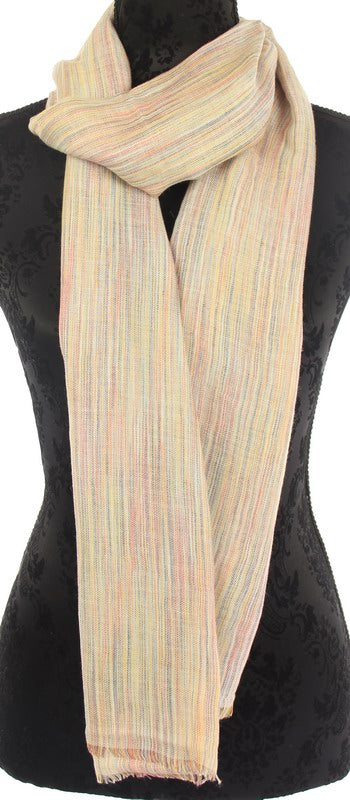 Scarf - Multi Fine Stripes Black