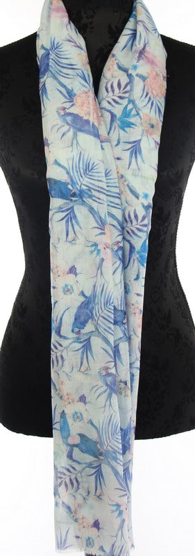 Scarf - Parakeet Lorikeet  White