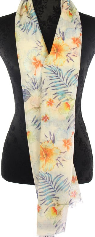 Scarf - Leaf & Flower  Mint