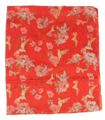 Scarf - Hummingbirds ORANGE - Set of 2