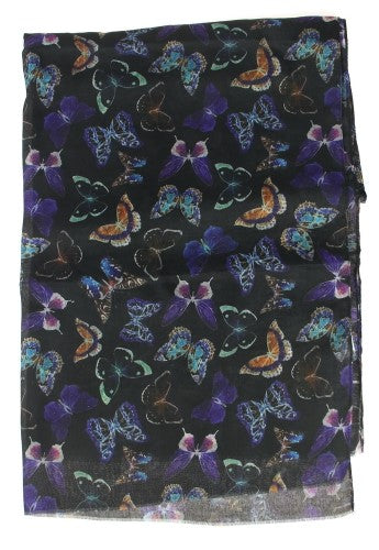 Scarf - Purple Bfly Reversable PURPLE - Set of 2