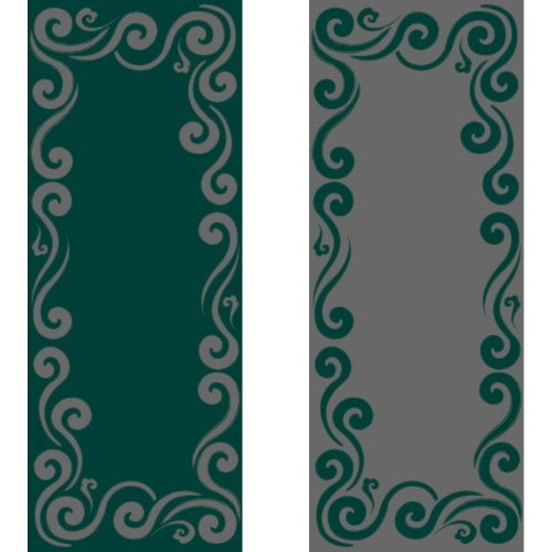 Scarf - Reversable Scarf With Curls TEAL