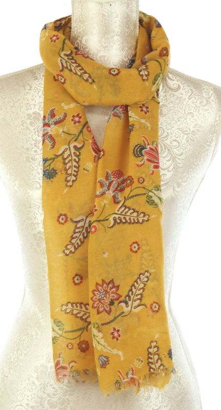 Scarf - Botanical on Mustard (Set of 2)