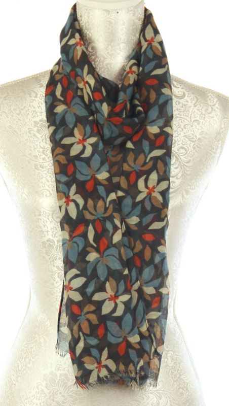 Scarf - Fine Flowers Teal (Set of 2)