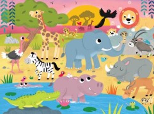 Jnr Jigsaw 45pc Carry & Play African Sarfari