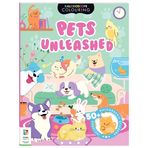 Sticker Colouring Pets Unleashed - Kaleidoscope