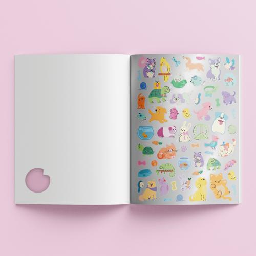 Sticker Colouring Pets Unleashed - Kaleidoscope