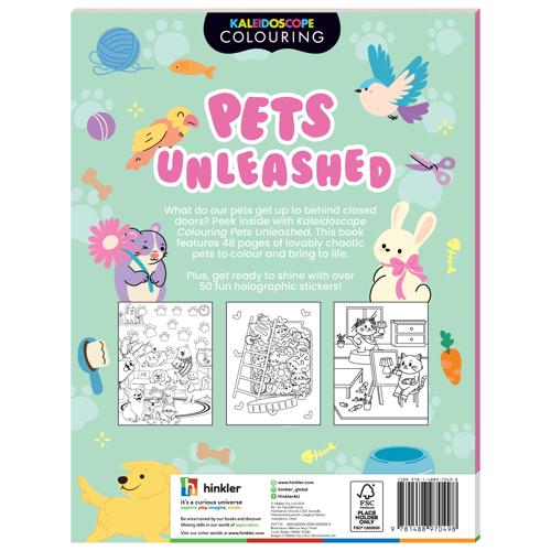Sticker Colouring Pets Unleashed - Kaleidoscope