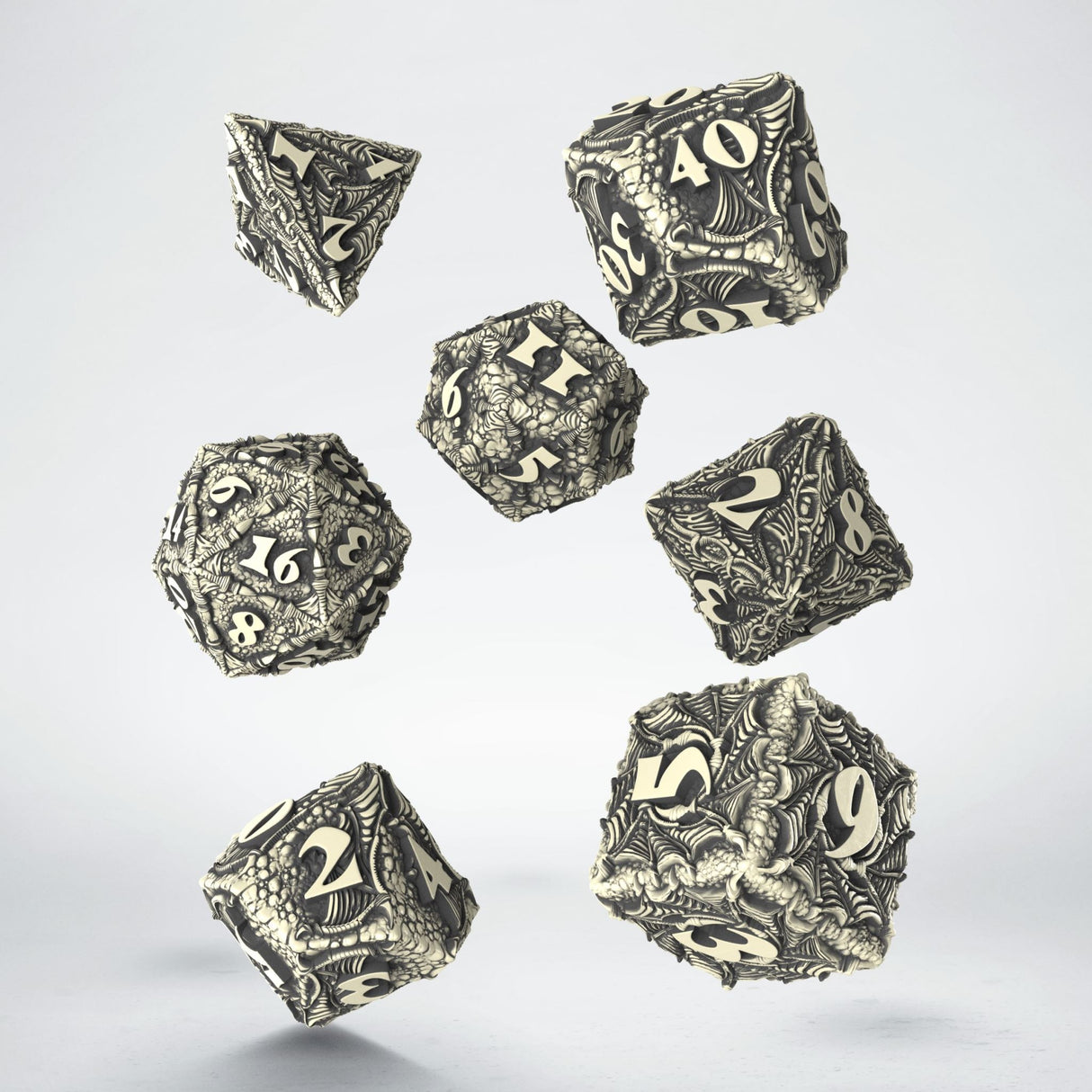 Q Workshop - Dracopolis - The Scandinavian Blackfang Dice Set 7