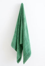 Luxurious Selene Hand Towel by Savona in Seaglass, made from soft 550 GSM cotton with elegant velour striped hem.