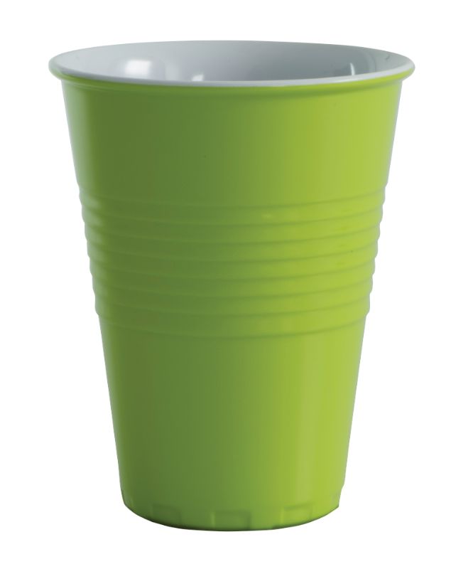 Serroni Miami Melamine Two Tone 400ml Cup-Lme Grn