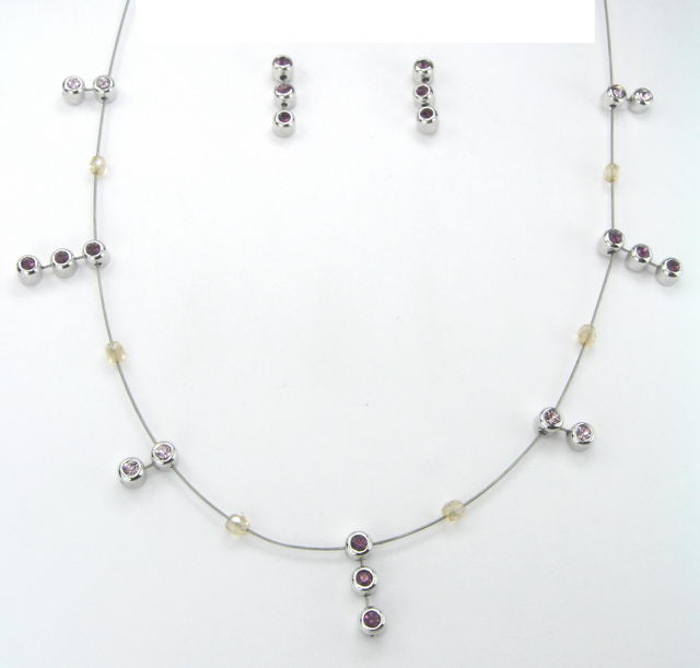 Earring & Necklace Set Wire Dai Spray