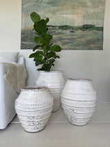 Lombok Pot - Mia Antique Whitewash Medium (40 x 50cm)