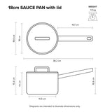 Stainless Steel Saucepan Scanpan Elektra 18cm 2.5L