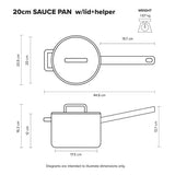 Stainless Steel Saucepan with Helper Handle Scanpan Elektra 20cm 3.5L