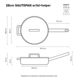 Stainless Steel Sauté Pan Scanpan Elektra 28cm