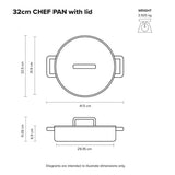 Stainless Steel Chef Pan with Lid Scanpan Elektra 32cm