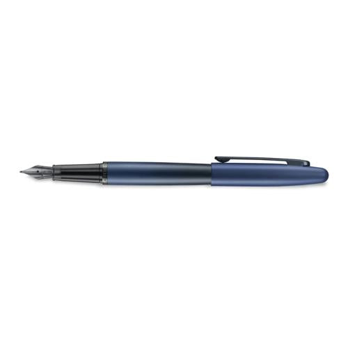SHEAFFER VFM MATT BLUE/BLACK TRIM FINE NIB FOUNTAIN PEN WITH CONVERTER