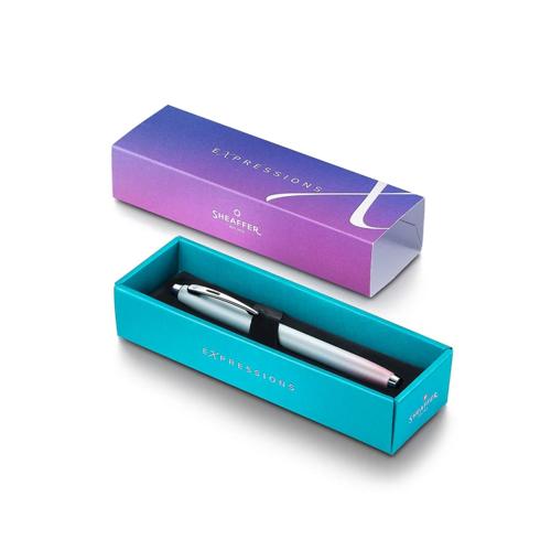 SHEAFFER EXPRESSIONS 100 PEARL GRADIENT/CHROME FOUNTAIN PEN MEDIUM NIB