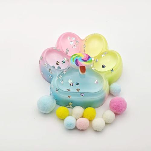 Rainbow Cat Paw Squishy Transparent