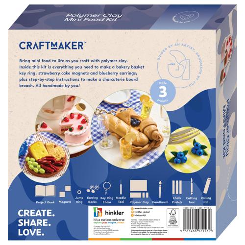 Craft Maker Classic Polymer Clay Mini Foods Kit