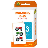 School Zone Numbers 0-25 Flash Cards