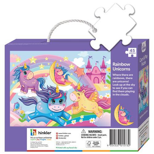 Junior Jigsaw Carry & Play Rainbow Unicorns