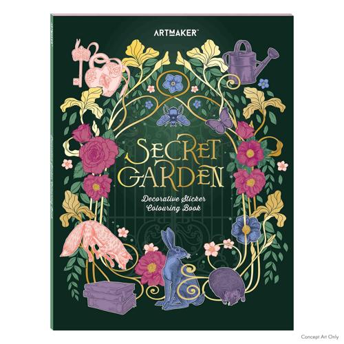 Art Maker Sticker Colouring Secret Garden