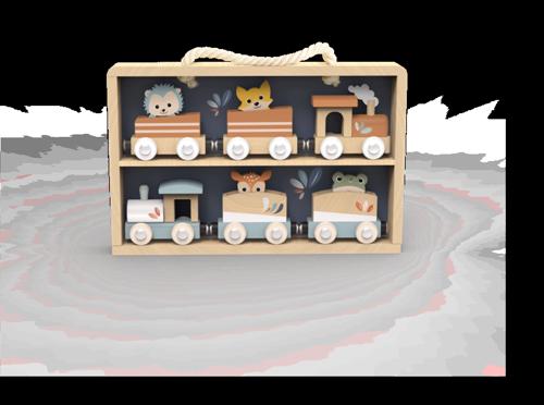 Trains set / display case