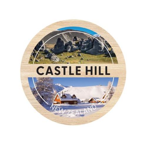 Magnet Castle Hill Round Wooden 70 Mm