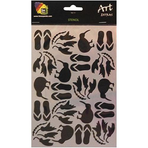 Art Extra Stencil A5 Kiwi Symbols