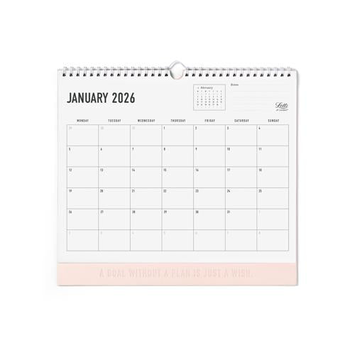 Letts of London Wall Calendar Conscious 300x270mm Rosewater 2026