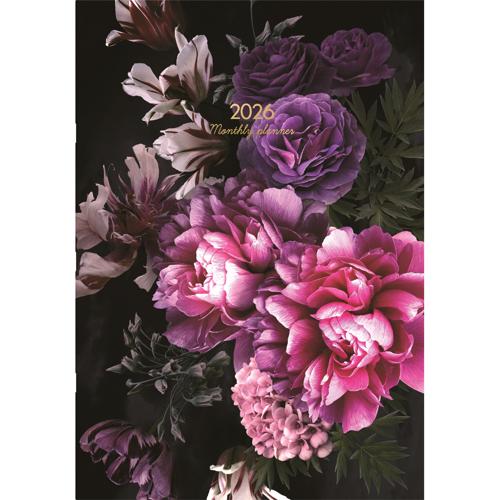 Collins Designer A4 Monthly Planner Bouquet 2026 - Smartfox