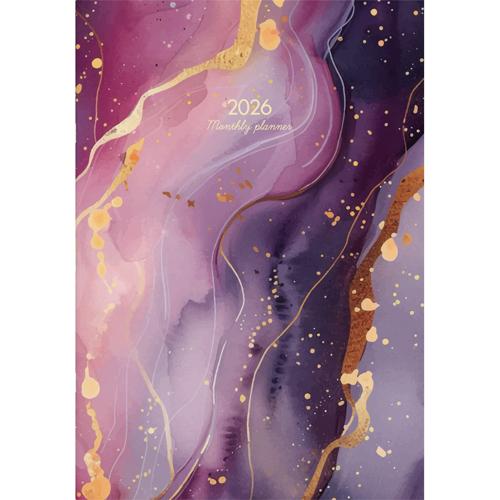 Collins Monthly Planner A4 Gold Geometric 2026