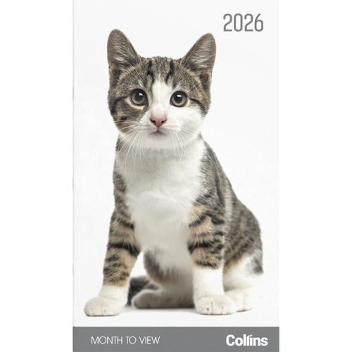 Collins Diary Slim Cats & Kittens Month to View 2026 - Smartfox
