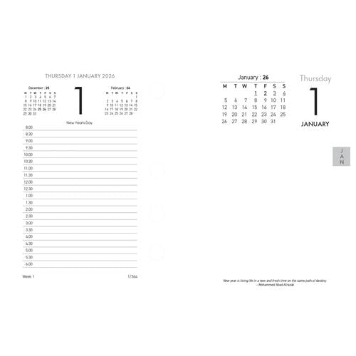 Collins Calendar Refill 13E Side Opening 2026 - Smartfox