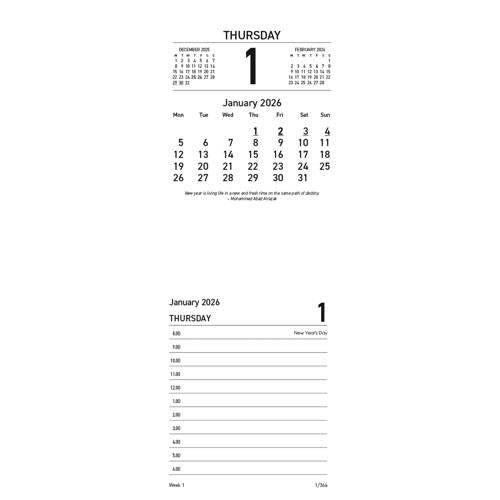 Collins Calendar Refill 13H Top Opening 2026 - Smartfox