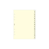 Filofax Organiser Refill A5 Index A-Z (2) Letters/Tab Cotton Cream
