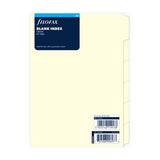 Filofax Accessory Dividers Blank 6 Tabs A5 Cotton Cream